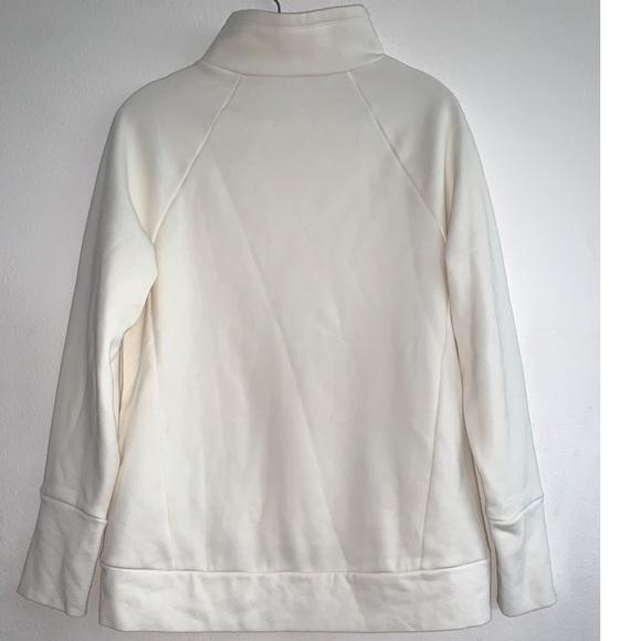 FABLETICS Zaylee Woman’s Size S Off White Funnel Neck Tunic Sweatshirt Thumbhole - Picture 3 of 11
